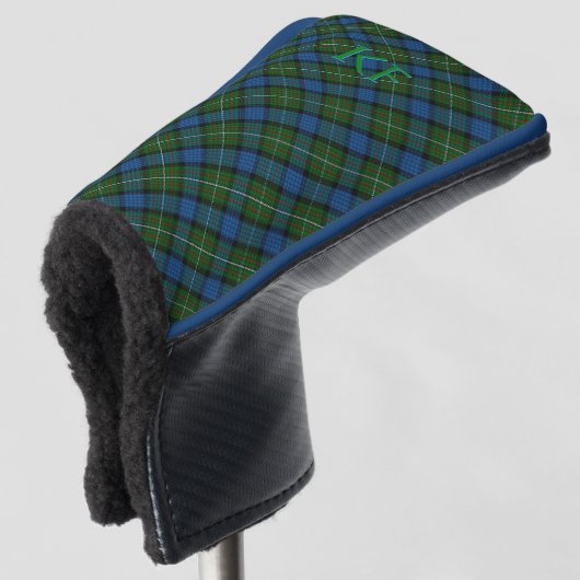 Fergusson Officiële Tartan met monogram / initiale Golfheadcover (3/4 voorkant)