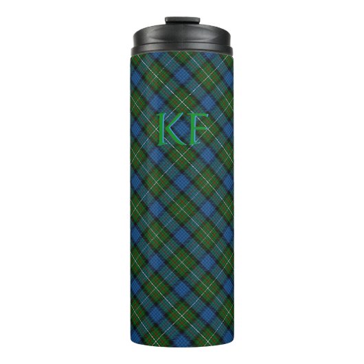 Fergusson Officiële Tartan met monogram / initiale Thermosbeker (Voorkant)