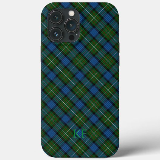 Fergusson Officiële Tartan met monogram / naam Case-Mate iPhone Case (Achterkant)