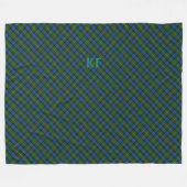 Fergusson Officiële Tartan met monogram / naam Fleece Deken (Voorkant (Horizontaal))