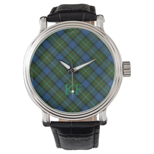 Fergusson Officiële Tartan met monogram / naam Horloge (Voorkant)