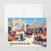 Feria de Abril Sevilla Spanje Briefkaart (Voorkant / Achterkant)