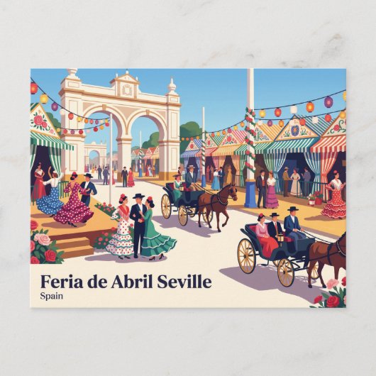 Feria de Abril Sevilla Spanje Briefkaart (Voorkant)