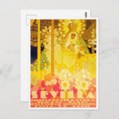 Feria de Sevilla Spain vintage Briefkaart (Voorkant / Achterkant)