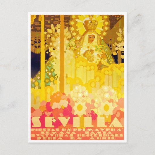 Feria de Sevilla Spain vintage Briefkaart (Voorkant)