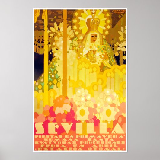 Feria de Sevilla Spain vintage Poster (Voorkant)