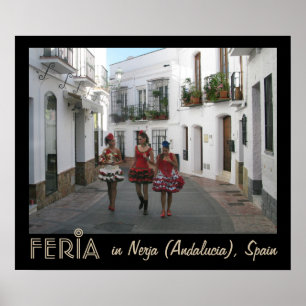 Feria in Nerja (Andalusië), Spanje Poster