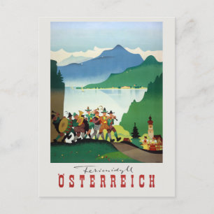 Ferienidyll Osterreich Austria Vintage Poster Briefkaart