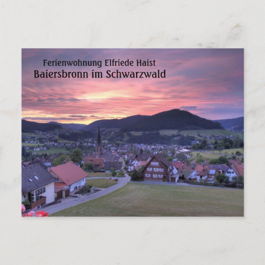 Ferienwohnung Elfriede Haist - Zonsondergang Briefkaart (Voorkant)