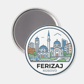 Ferizaj, Kosovo Kosovo Magneet (Voorkant / Achterkant)