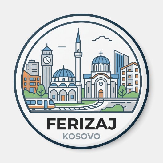 Ferizaj, Kosovo Kosovo Magneet (Voorkant)