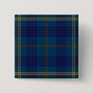 Fermanagement County Irish Tartan Vierkante Button 5,1 Cm