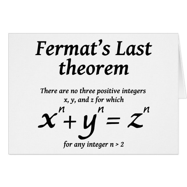 Fermat's laatste theorie (Voorkant Horizontaal)
