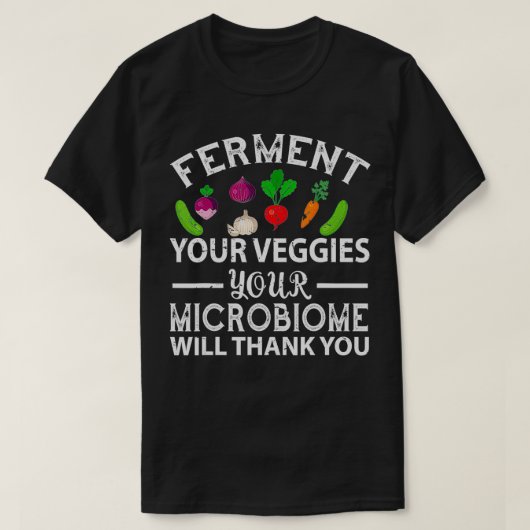 Ferment Your Veggies Microbiome Vegan T-shirt (Design voorkant)