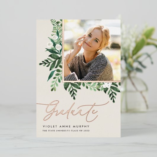 Fern | Aankondiging foto-Afstuderen (Staand Voorkant)