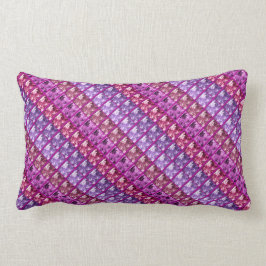 Fern Art/Photo Diag Strip Blue/Purpl Lumbar Pillow Kussen