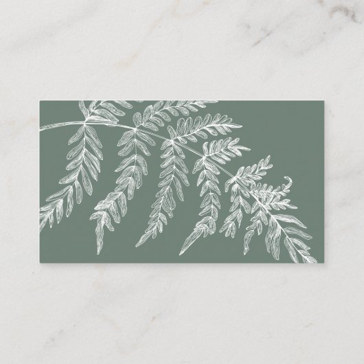 Fern Botanical Bridal Registry Insert Kaart Visitekaartje (Achterkant)