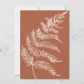 Fern Botanical Sage Wedding Invitation Kaart (Achterkant)