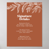 Fern Botanisch Bos Signature Dranken Menu Poster (Voorkant)