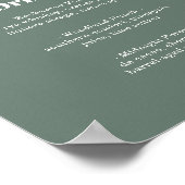 Fern Botanische Bos Dranken Menu Poster (Hoek)