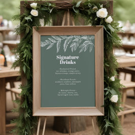 Fern Botanische Bos Signature Dranken Menu Poster