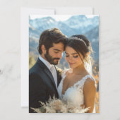 Fern Botanische Moderne Minimale Bosbouw Bruiloft Bedankkaart (Achterkant)