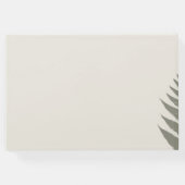 Fern Botanische Moderne Minimale Bosbouw Bruiloft Gastenboek (Achterkant)