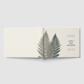 Fern Botanische Moderne Minimale Bosbouw Bruiloft Gastenboek (Volledig)