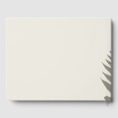 Fern Botanische Moderne Minimale Bosbouw Bruiloft Gastenboek (Achterkant)