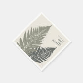 Fern Botanische Moderne Minimale Bosbouw Bruiloft Servet (Hoek)