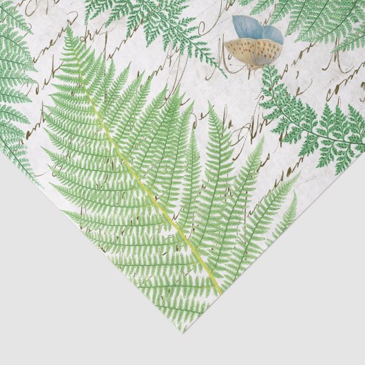 Fern Dragonfly Butterfly Franse ontkoppeling Tissuepapier (Detail)