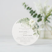 Fern Eucalyptus Greenery Foliage Engagement Kaart (Staand voorkant)