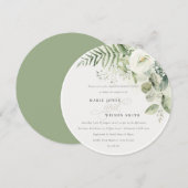 Fern Eucalyptus Greenery Foliage Engagement Kaart (Voorkant / Achterkant)