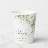 Fern Eucalyptus Greenery Foliage Vrijgezellenfeest Papieren Bekers (Achterkant)