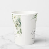 Fern Eucalyptus Greenery Foliage Vrijgezellenfeest Papieren Bekers (Rechts)