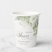 Fern Eucalyptus Greenery Foliage Vrijgezellenfeest Papieren Bekers (Voorkant)