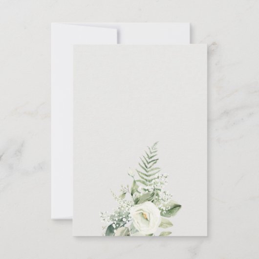 Fern Eucalyptus Greenery Foliage Wedding RSVP Kaart (Achterkant)