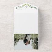 Fern Eucalyptus Hand-Drawn Greenery Wedding All In One Uitnodiging (Buitenkant)