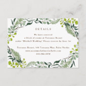 Fern Eucalyptus Hand-Drawn Greenery Wedding Informatiekaartje (Voorkant)
