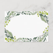 Fern Eucalyptus Hand-Drawn Greenery Wedding Informatiekaartje (Achterkant)