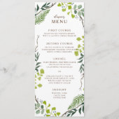 Fern Eucalyptus Hand-Drawn Greenery Wedding Menu (Voorkant)