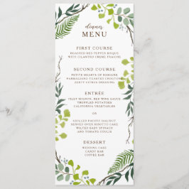 Fern Eucalyptus Hand-Drawn Greenery Wedding Menu