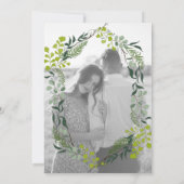 Fern Eucalyptus Hand-Drawn Greenery Wedding Save The Date (Achterkant)