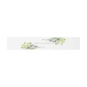 Fern Eucalyptus Hand-Drawn Greenery Wedding Uitnodigingen Wikkel (Vlak)