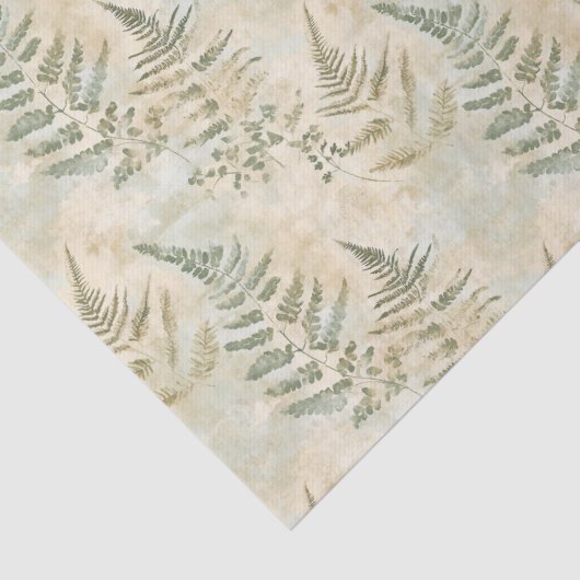 Fern & Eucalyptus Skeleton Leaf Decoupage Papier (Detail)