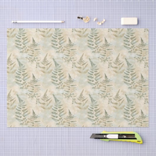Fern & Eucalyptus Skeleton Leaf Decoupage Papier (Craft)