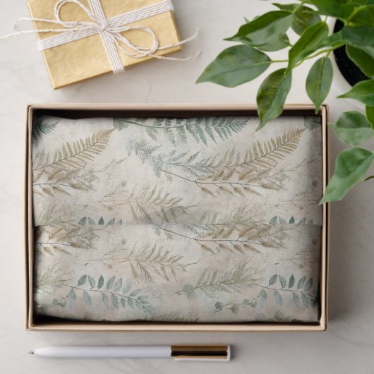 Fern & Eucalyptus Skeleton Leaf Decoupage Papier (Geschenk)