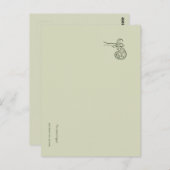 Fern Fiddlehead- Botanists Pause- Minimal Briefkaart (Voorkant / Achterkant)