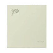 Fern Fiddlehead- Botanists Pause- Minimal Notitieblok (Voorkant)