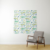 Fern Flowers Naadloze Natuur Patroon Wandkleed (In Situ (horizontaal))